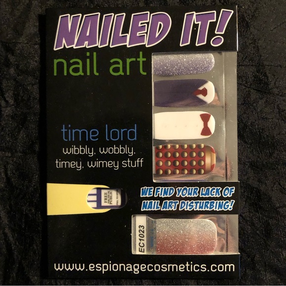Set of 4 Geek Nail Wrap Art: Tim Burton, Doctor Who, Steampunk new - Picture 8 of 16